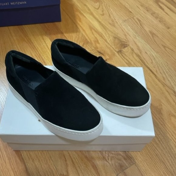 Vince Warren Suede Platform Skate Sneakers SZ 5.5 - Picture 4 of 6